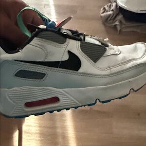 Nike Kids Sneakers - White, Gray, and Blue